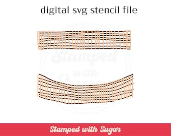 Burlap 2 part | SVG File | Cookie Stencil | Background | Digital File
