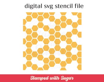Broken Honeycomb | SVG FILE | Cookie Stencil | Backgrounds | Digital File