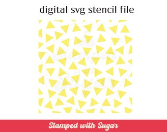 Triangle Scatter | SVG FILE | Cookie Stencil  | Chips | Background | Cute Modern | Instant Download | Digital File
