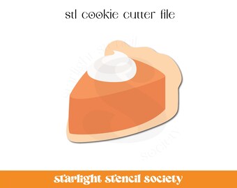 Pumpkin Pie STL Cookie Cutter File | Basic Shape | Thanksgiving | Fall | Food | Custom Cookie Cutter | Instant Download