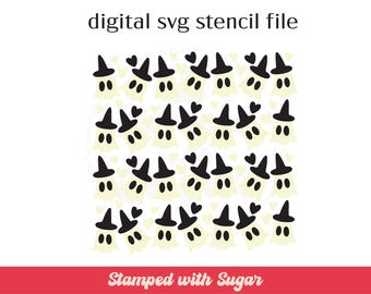 Cute Ghosts 2 Part Stencil | SVG FILE | Cookie Stencil | Fall Stencil |  Halloween | Instant Download | Digital File