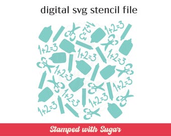 School Scatter | SVG FILE | School| Cookie Stencil | Digital File