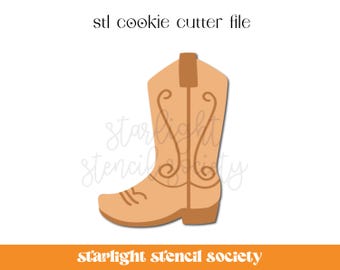 Boot STL Cookie Cutter File | Basic Shape | Cowboy Boot | Western Custom Cookie Cutter | Instant Download
