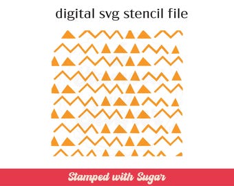 Zig Zag Scatter | SVG FILE | Cookie Stencil  | Pattern  | Background | Cute Modern | Instant Download | Digital File