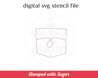 Jean Pocket  | SVG FILE | Cookie Stencil | Western Cowboy | Digital File