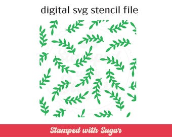 Leaf Scatter  | SVG FILE |Cookie Stencil  | Pattern | Cute Modern | Instant Download | Digital File