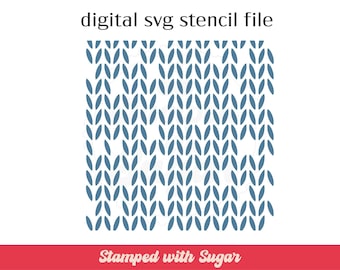 Knit Sweater |  SVG FILE | Cookie Stencil  | Christmas | Background | Cookies | Instant Download | Digital File