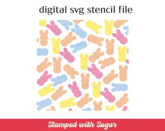 Bunny Big 4 part  |  SVG FILE | Cookie Stencil | Easter | Digital File