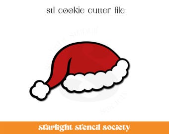 Santa Hat STL Cookie Cutter File | Basic Shape | Christmas | Xmas | Custom Cookie Cutter | Instant Download