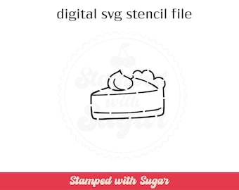 Pumpkin Pie Slice PYO | SVG FILE | Cookie Stencil  | Paint your Own | Background | Pie | Instant Download | Digital File