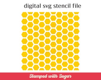 Honeycomb | SVG File | Cookie Stencil | Background | Digital File