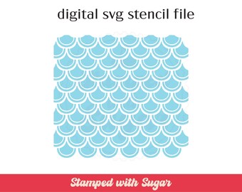 Scales 2 | SVG FILE | Cookie Stencil  | Pattern  | Background | Cute Modern | Instant Download | Digital File