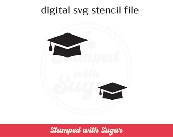 SVG FILE | Grad Cap  | Cookie Stencil  | School | Graduation | Hat | Instant Download | Digital File
