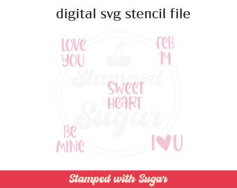 Convo 2 |  SVG FILE | Love | Friendship | Cookie Stencil | Valentines Day | Digital File