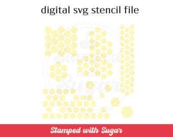 Honeycomb Bee  | SVG FILE | Cookie Stencil  | Celebration  | Animals  Background | Bday | Instant Download | Digital File
