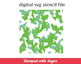 Camo 2 part  | SVG FILE |  Cookie Stencil  | Pattern | Cute Modern | Instant Download | Digital File
