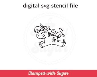 Unicorn PYO |  SVG FILE |Cookie Stencil | Girly Cute | Animal | Digital File