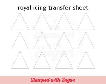 Triangle Royal Icing Transfer Sheet | Cookie Printable | Basic Shape | Digital File