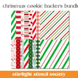 Christmas Cookie Backer Bundle | PDF File | 27 Patterns | Print at home | Printable Instant Download