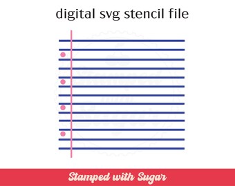 Notebook 2 part | SVG FILE | School| Cookie Stencil | Digital File