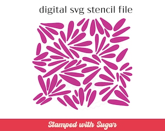Abstract Petals | SVG FILE |  Patterned Background | Cookie Stencil | Digital File