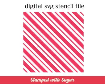 Diagonal Stripe | SVG FILE |  Cookie Stencil | Background | Digital File