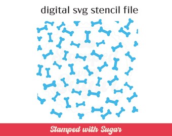 Bone Scatter | SVG FILE | Cookie Stencil | Background | Digital File
