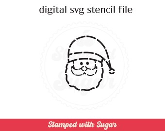 Santa PYO |  SVG FILE | Cookie Stencil  | Christmas | Background | Cookies | Instant Download | Digital File