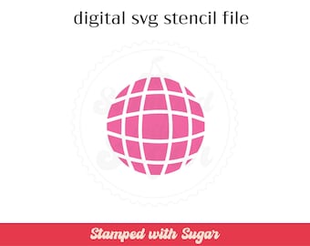 Disco Ball | SVG FILE | Groovy Party  | Cookie Stencil | Digital File  | Instant Download