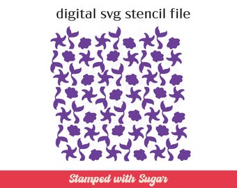 Mermaid Scatter | SVG FILE | Cookie Stencil | animal Stencil | Instant Download | Digital File