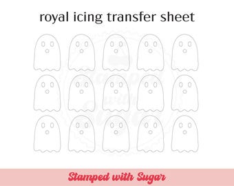 Ghost 1 Royal Icing Transfer Sheet | Cookie Printable | Basic Shape | Fall Halloween | Digital File