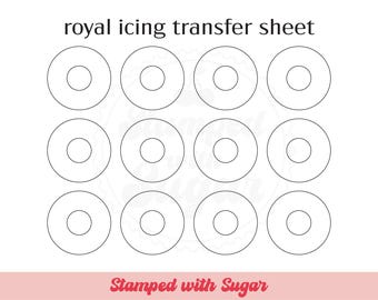 Donut Royal Icing Transfer Sheet | Cookie Printable | Food | Sweets | Digital File