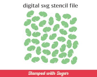 Hawaiian Leaves | SVG FILE | Cookie Stencil | Summer Background  | Digital File