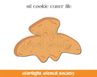 Dino Chicken Nugget 3 STL Cookie Cutter File | Basic Shape | Food | Custom Cookie Cutter | Instant Download