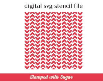 Vertical Hearts |  SVG FILE | Cookie Stencil | Valentines | Digital File