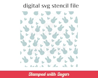 Bunny Heart  |  SVG FILE | Cookie Stencil | Easter | Digital File