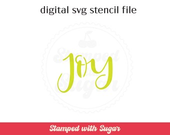 Joy |  SVG FILE | Cookie Stencil  | Christmas | Background | Cookies | Instant Download | Digital File