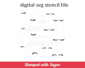 Small Eyelashes | SVG FILE |Makeup  | Cute  Girly | Cookie Stencil | Digital File  | Instant Download