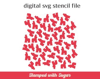 Pinata Scatter | SVG FILE | Patterned Background | Cookie Stencil | Digital File