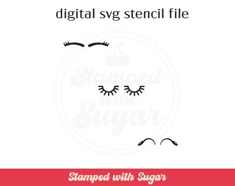 Eyelashes | SVG FILE | Makeup  | Cute  Girly | Cookie Stencil | Digital File  | Instant Download