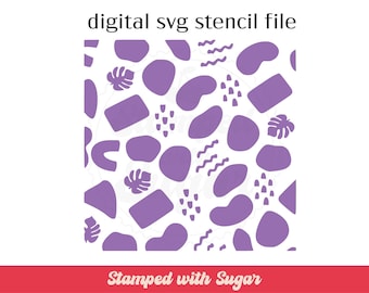 Abstract Pattern | SVG FILE | Cookie Stencil | Modern | Background Stencil | Scatter  | Instant Download | Digital File