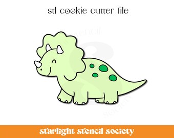 Dino STL Cookie Cutter File | Dinosaur | Animals | Custom Cookie Cutter | Instant Download