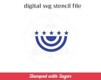 America Banner | SVG File | Cookie Stencil | America | Digital File | Instant Download | USA