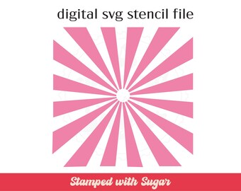 Small Sunburst | SVG FILE | Cookie Stencil | Background | Cute Modern | Instant Download | Digital File