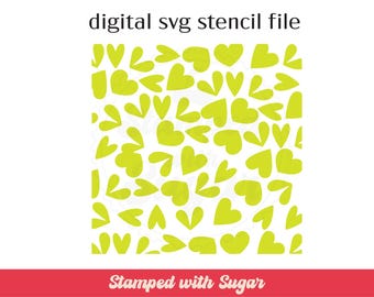 LC Hearts |  SVG FILE | Cookie Stencil | Valentines | Digital File