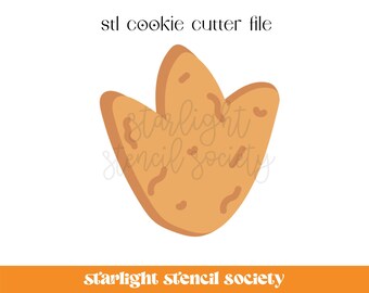 Dino Chicken Nugget 1 STL Cookie Cutter File | Basic Shape | Food | Custom Cookie Cutter | Instant Download