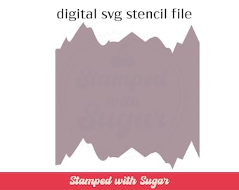 Mountain | SVG FILE | Patterned Background | Cookie Stencil | Digital File
