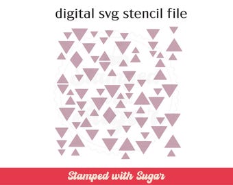 Broken Triangles | SVG FILE | Cookie Stencil | Backgrounds | Digital File