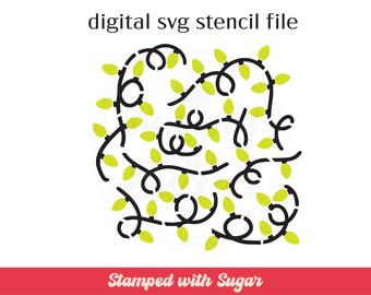 Lights 2 part |  SVG FILE | Cookie Stencil  | Christmas | Background | Cookies | Instant Download | Digital File