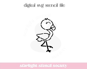 Flamingo 2 PYO | SVG FILE | Paint your Own | Animals | Cookie Stencil | Summer | Digital File